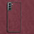 Soft Luxury Leather Snap On Case Cover C01 for Samsung Galaxy S22 5G Red