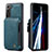 Soft Luxury Leather Snap On Case Cover C01S for Samsung Galaxy S21 Plus 5G Blue