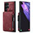 Soft Luxury Leather Snap On Case Cover C01S for Samsung Galaxy S21 Ultra 5G