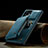 Soft Luxury Leather Snap On Case Cover C02S for Samsung Galaxy S21 Ultra 5G Blue