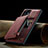 Soft Luxury Leather Snap On Case Cover C02S for Samsung Galaxy S21 Ultra 5G Red