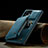 Soft Luxury Leather Snap On Case Cover C02S for Samsung Galaxy S23 Ultra 5G Blue