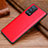 Soft Luxury Leather Snap On Case Cover DL1 for Oppo Reno6 Pro 5G Red