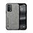 Soft Luxury Leather Snap On Case Cover DY1 for Oppo A95 4G Gray
