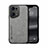 Soft Luxury Leather Snap On Case Cover DY1 for Oppo Find X5 5G Gray
