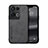 Soft Luxury Leather Snap On Case Cover DY1 for Oppo Reno8 Pro 5G Black