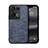 Soft Luxury Leather Snap On Case Cover DY1 for Oppo Reno8 Pro 5G Blue