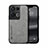 Soft Luxury Leather Snap On Case Cover DY1 for Oppo Reno8 Pro 5G Gray