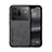 Soft Luxury Leather Snap On Case Cover DY1 for Vivo X80 Pro 5G Black