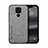 Soft Luxury Leather Snap On Case Cover DY1 for Xiaomi Redmi 10X 4G Gray
