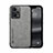 Soft Luxury Leather Snap On Case Cover DY1 for Xiaomi Redmi Note 12 Pro 5G Gray