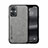 Soft Luxury Leather Snap On Case Cover DY2 for Oppo Reno8 Lite 5G Gray
