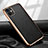 Soft Luxury Leather Snap On Case Cover for Apple iPhone 12 Black