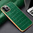 Soft Luxury Leather Snap On Case Cover for Apple iPhone 13 Pro Max Green