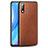 Soft Luxury Leather Snap On Case Cover for Huawei Enjoy 10 Brown