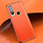 Soft Luxury Leather Snap On Case Cover for Huawei Enjoy 10 Plus Orange