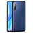 Soft Luxury Leather Snap On Case Cover for Huawei Enjoy 10S Blue