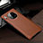 Soft Luxury Leather Snap On Case Cover for Huawei Mate 30 Pro 5G Brown
