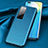 Soft Luxury Leather Snap On Case Cover for Huawei Nova 7 Pro 5G Blue