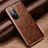 Soft Luxury Leather Snap On Case Cover for Huawei Nova 8 Pro 5G Brown