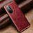 Soft Luxury Leather Snap On Case Cover for Huawei Nova 8 Pro 5G Red