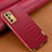 Soft Luxury Leather Snap On Case Cover for Oppo Reno6 Pro 5G India Red