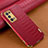 Soft Luxury Leather Snap On Case Cover for Oppo Reno6 Pro 5G Red
