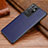 Soft Luxury Leather Snap On Case Cover for Samsung Galaxy S21 Ultra 5G Blue
