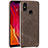 Soft Luxury Leather Snap On Case Cover for Xiaomi Mi 8 Brown