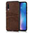 Soft Luxury Leather Snap On Case Cover for Xiaomi Mi 9 Lite Brown