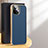 Soft Luxury Leather Snap On Case Cover JB2 for Apple iPhone 13 Blue