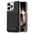 Soft Luxury Leather Snap On Case Cover JD1 for Apple iPhone 14 Pro Black