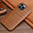Soft Luxury Leather Snap On Case Cover L01 for Apple iPhone 13 Pro Max Brown