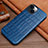 Soft Luxury Leather Snap On Case Cover L01 for Apple iPhone 14 Plus Blue