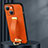 Soft Luxury Leather Snap On Case Cover LD1 for Apple iPhone 14 Orange