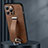 Soft Luxury Leather Snap On Case Cover LD1 for Apple iPhone 14 Pro Max Brown