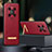 Soft Luxury Leather Snap On Case Cover LD1 for Huawei Mate 40 Red