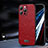 Soft Luxury Leather Snap On Case Cover LD2 for Apple iPhone 13 Pro Max Red
