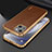 Soft Luxury Leather Snap On Case Cover LD3 for Apple iPhone 14 Plus Brown