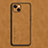 Soft Luxury Leather Snap On Case Cover LS1 for Apple iPhone 12 Brown