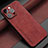 Soft Luxury Leather Snap On Case Cover LS1 for Apple iPhone 12 Pro Red