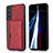 Soft Luxury Leather Snap On Case Cover M03T for Samsung Galaxy S21 Plus 5G Red