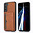 Soft Luxury Leather Snap On Case Cover M03T for Samsung Galaxy S22 5G