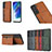 Soft Luxury Leather Snap On Case Cover M04T for Samsung Galaxy S22 Plus 5G