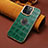Soft Luxury Leather Snap On Case Cover MT3 for Apple iPhone 14 Pro Green