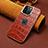 Soft Luxury Leather Snap On Case Cover MT3 for Apple iPhone 15 Pro Max Red