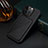 Soft Luxury Leather Snap On Case Cover MT4 for Apple iPhone 14 Pro Black