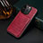 Soft Luxury Leather Snap On Case Cover MT5 for Apple iPhone 14 Pro Red