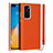 Soft Luxury Leather Snap On Case Cover N01 for Huawei P40 Orange