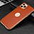 Soft Luxury Leather Snap On Case Cover R01 for Apple iPhone 11 Pro Orange